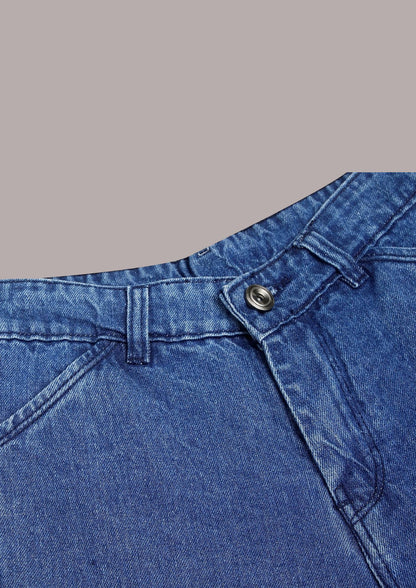 CHILINS Kids’ Blue Baggy Jeans with Logo T‑Shirt – Trendy Casual Wear for Boys