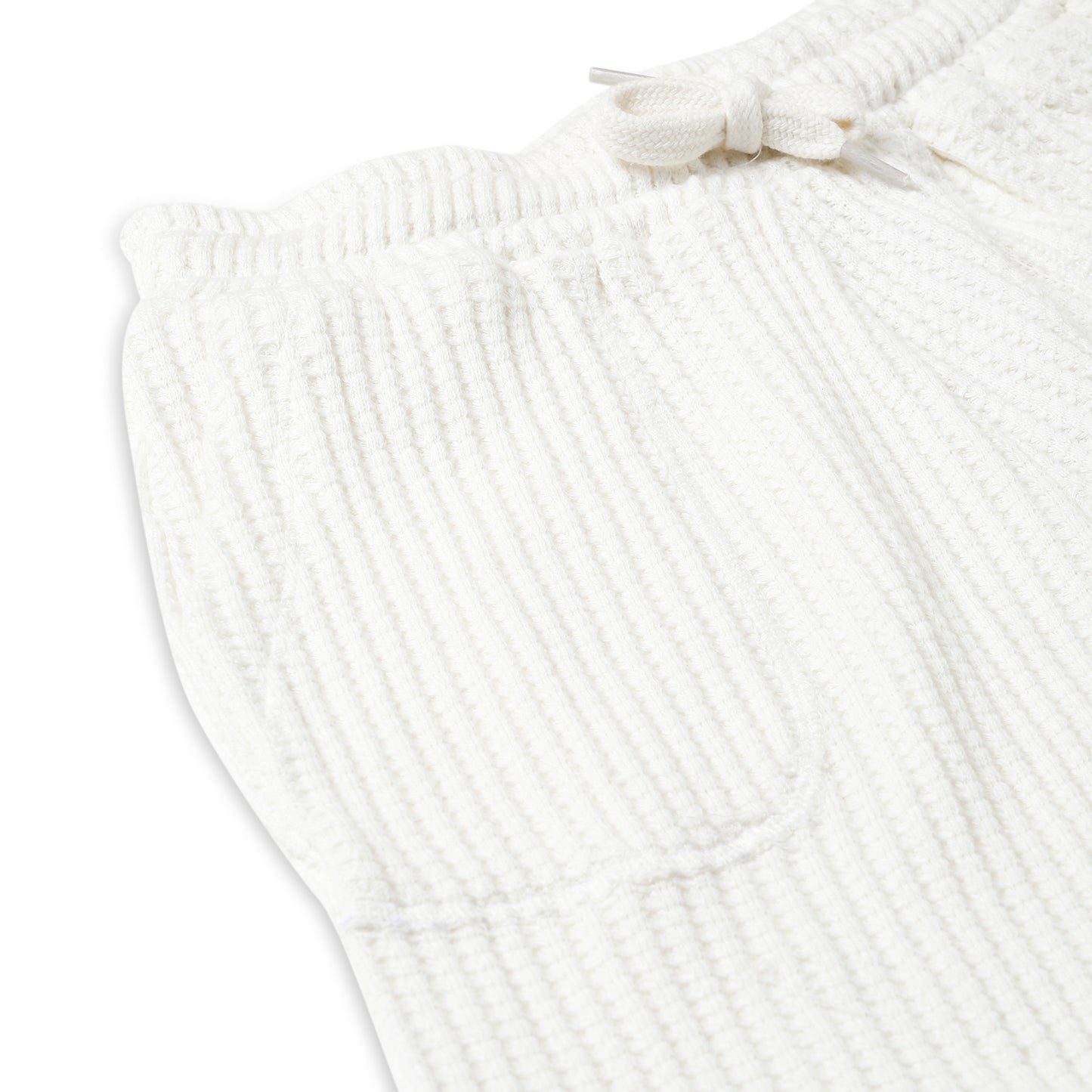 Boy's Cotton Bermuda Shorts with Trending Pocket Design – White