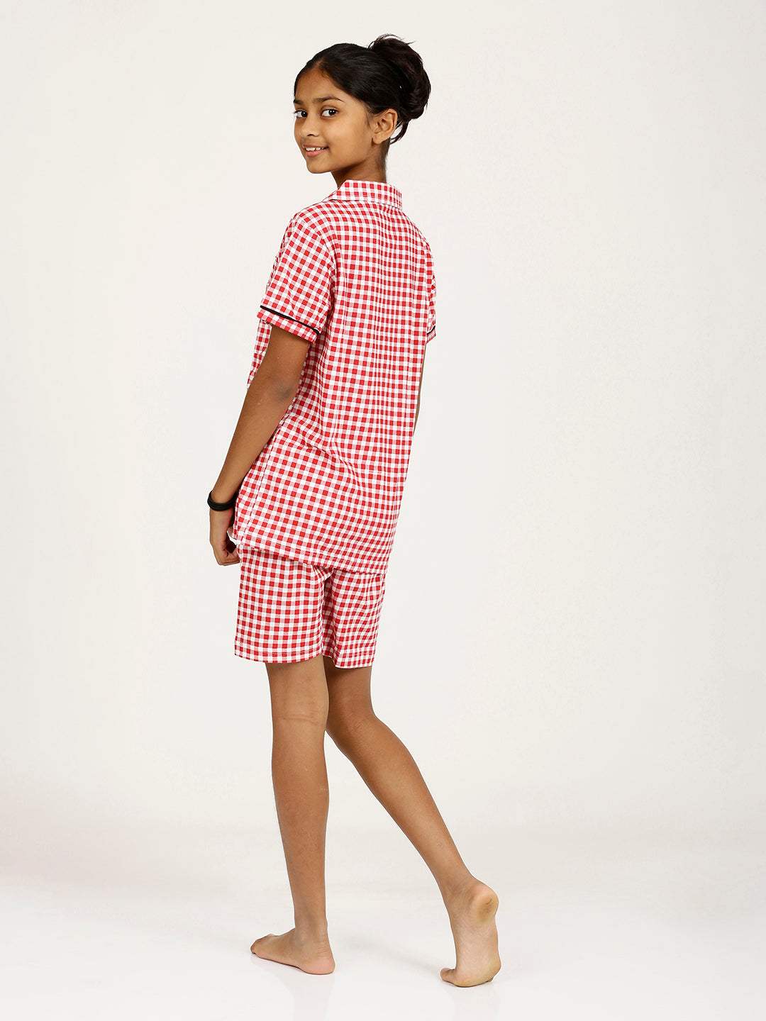 CHILINS Girls Shirt & Shorts Night Dress  Pure Cotton Sleepwear