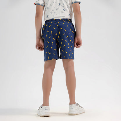 CHILINS Boys Girls Printed Cotton Bermuda Shorts