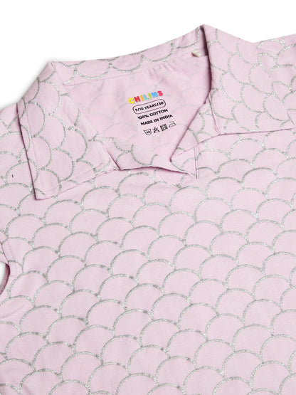 CHILINS Girls Pure Cotton Casual Dress – Golden Print