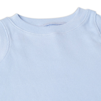 Girl's Solid Crew Neck Ribbed/Knitted Sleeveless Stretchable Slim Fit Crop Tank Top