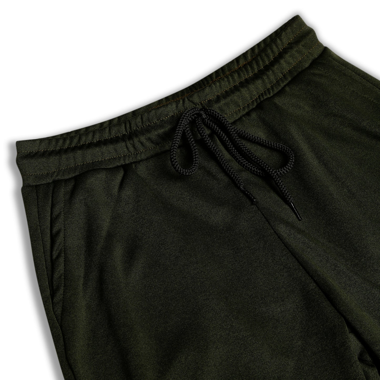 CHILINS Kids Dry Fit Sports Shorts | Dark green Activewear Shorts with Drawstring
