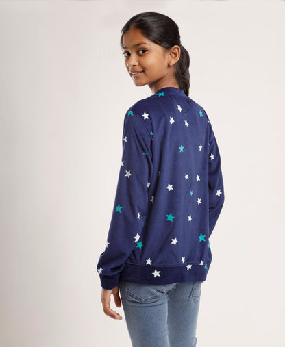 Girls Zip up Hoodie Soft Cute Sweatshirt Fuzzy Fleece Jacket with Pocket