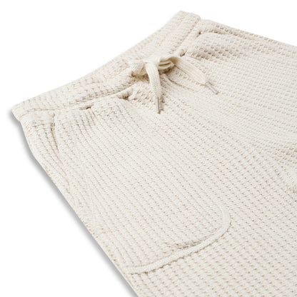 Boy's Cotton Bermuda Shorts with Trending Pocket Design – Off White