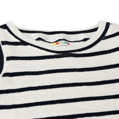 Girl's Solid Crew Neck Ribbed/Knitted Sleeveless Stretchable Slim Fit Crop Tank Top