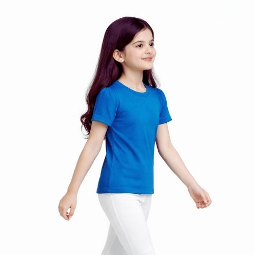 CHILINS Girls Solid Casual Top – Comfortable Everyday Wear
