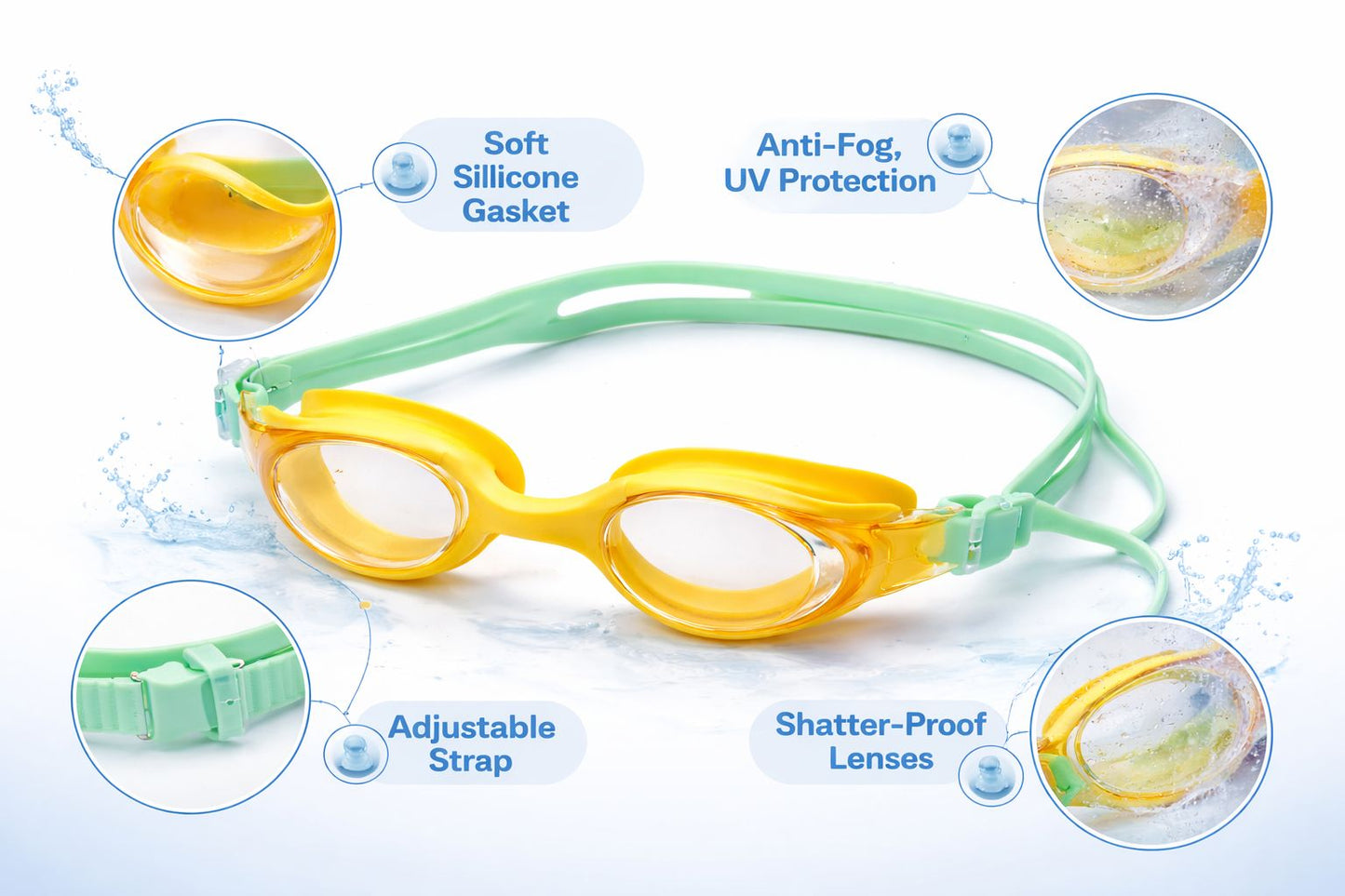 Swimming Goggles for Kids Boys Girls