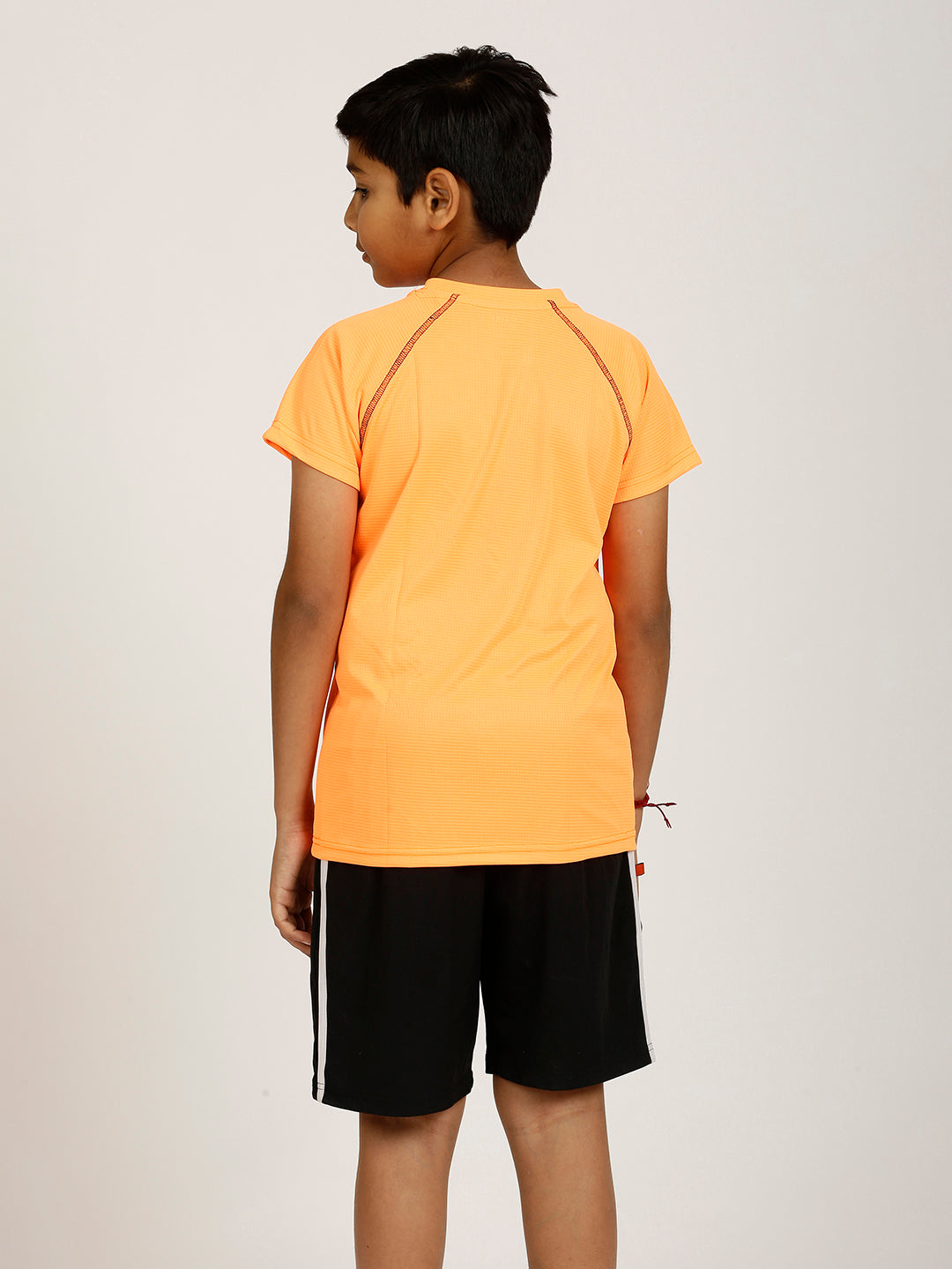 CHILINS Boys Activewear Sportswear – Dryfit Polyester, Orange, Raglan Sleeve