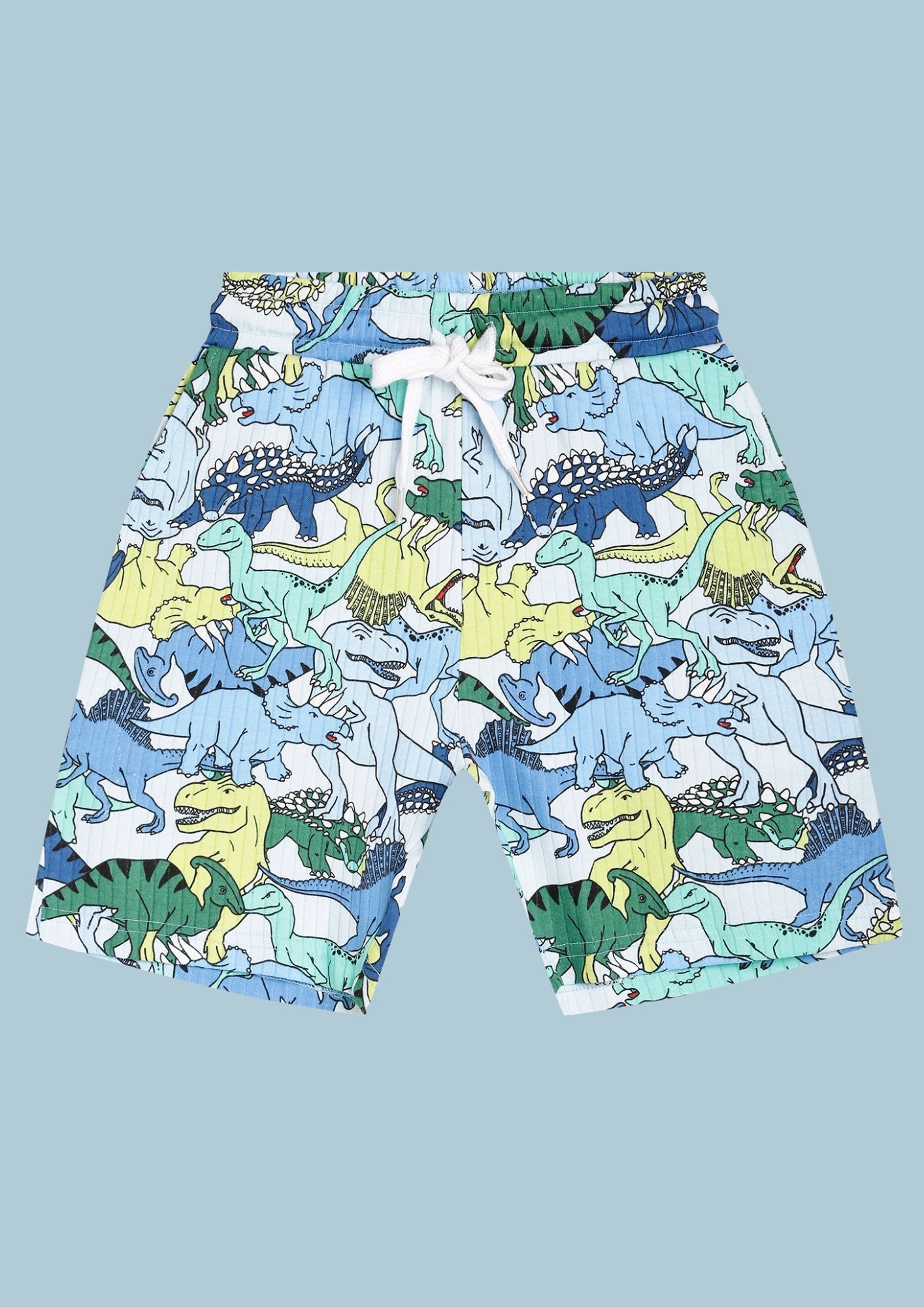 CHILINS Kids’ Dinosaur Print T‑Shirt & Shorts Set – Fun Beachwear