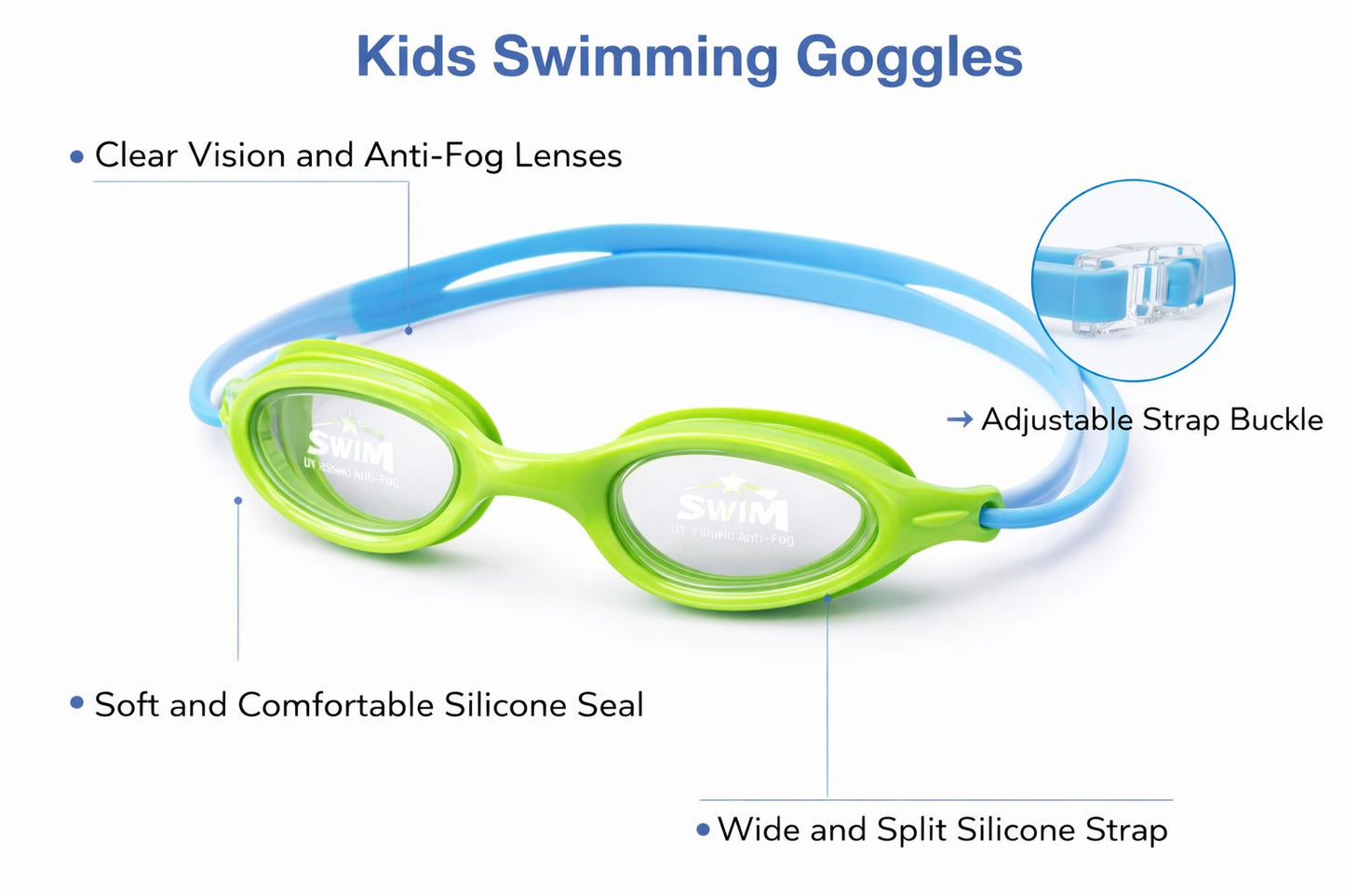 Swimming Goggles for Kids Boys Girls