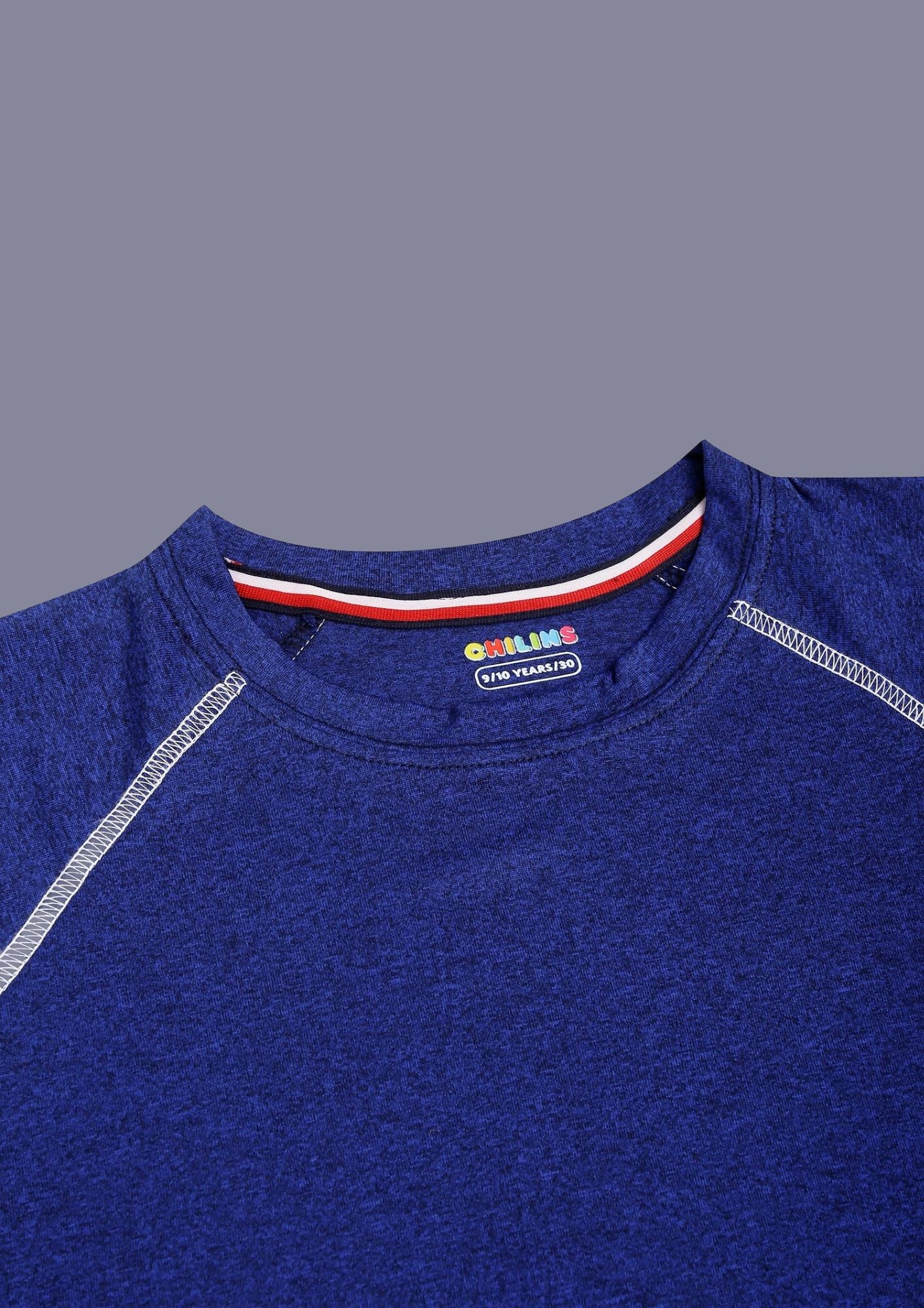 CHILINS Kids’ Blue Dry‑Fit Sports T‑Shirt – Activewear for School & Outdoor Sports