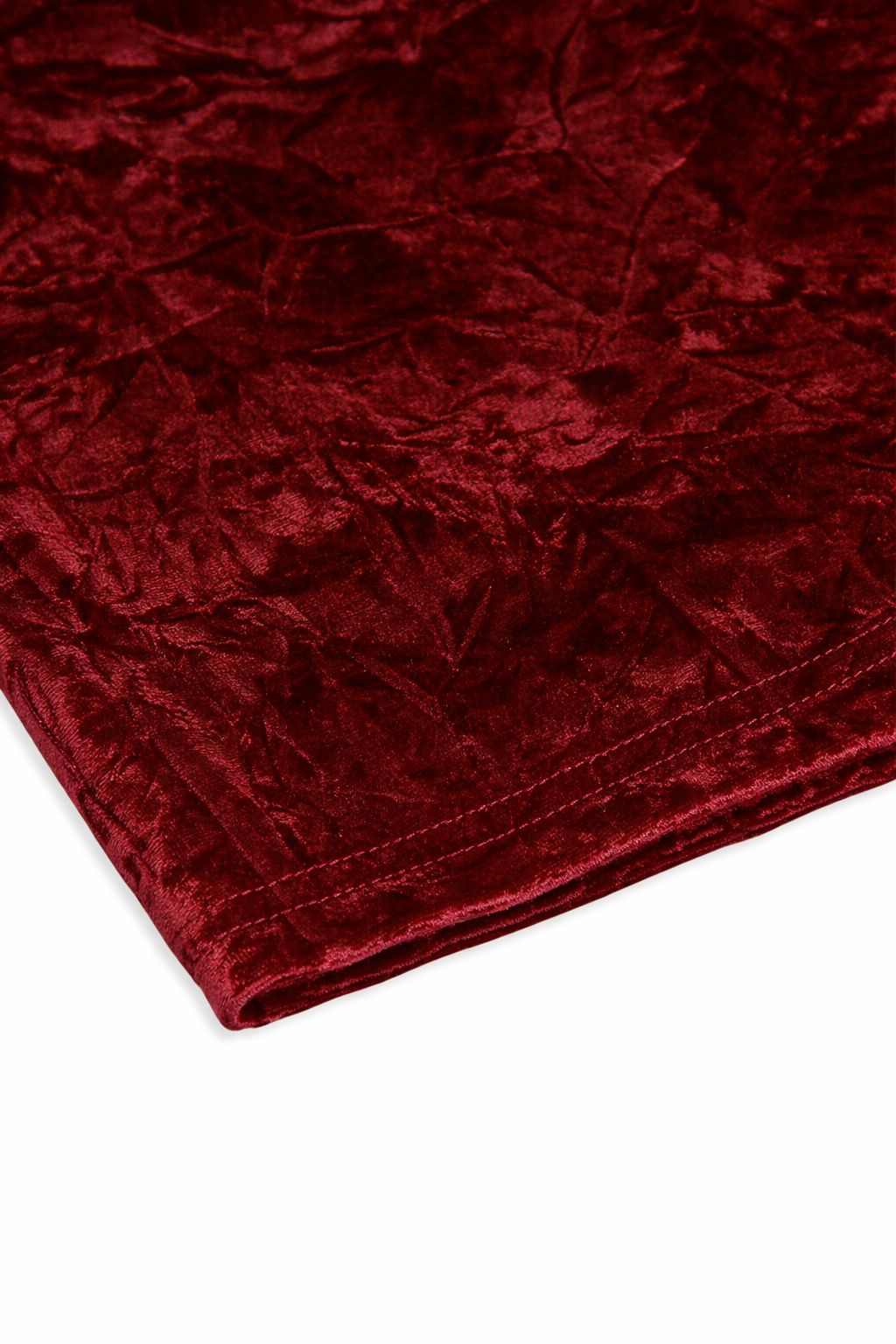 CHILINS Girls Red Velvet Top | Soft Crushed Velvet Flutter Sleeve Party Wear T-Shirt