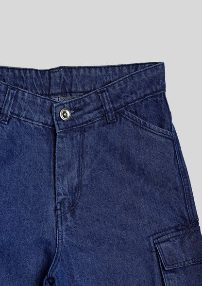 CHILINS Kids’ Blue Baggy Jeans with Logo T‑Shirt – Trendy Casual Wear for Girls