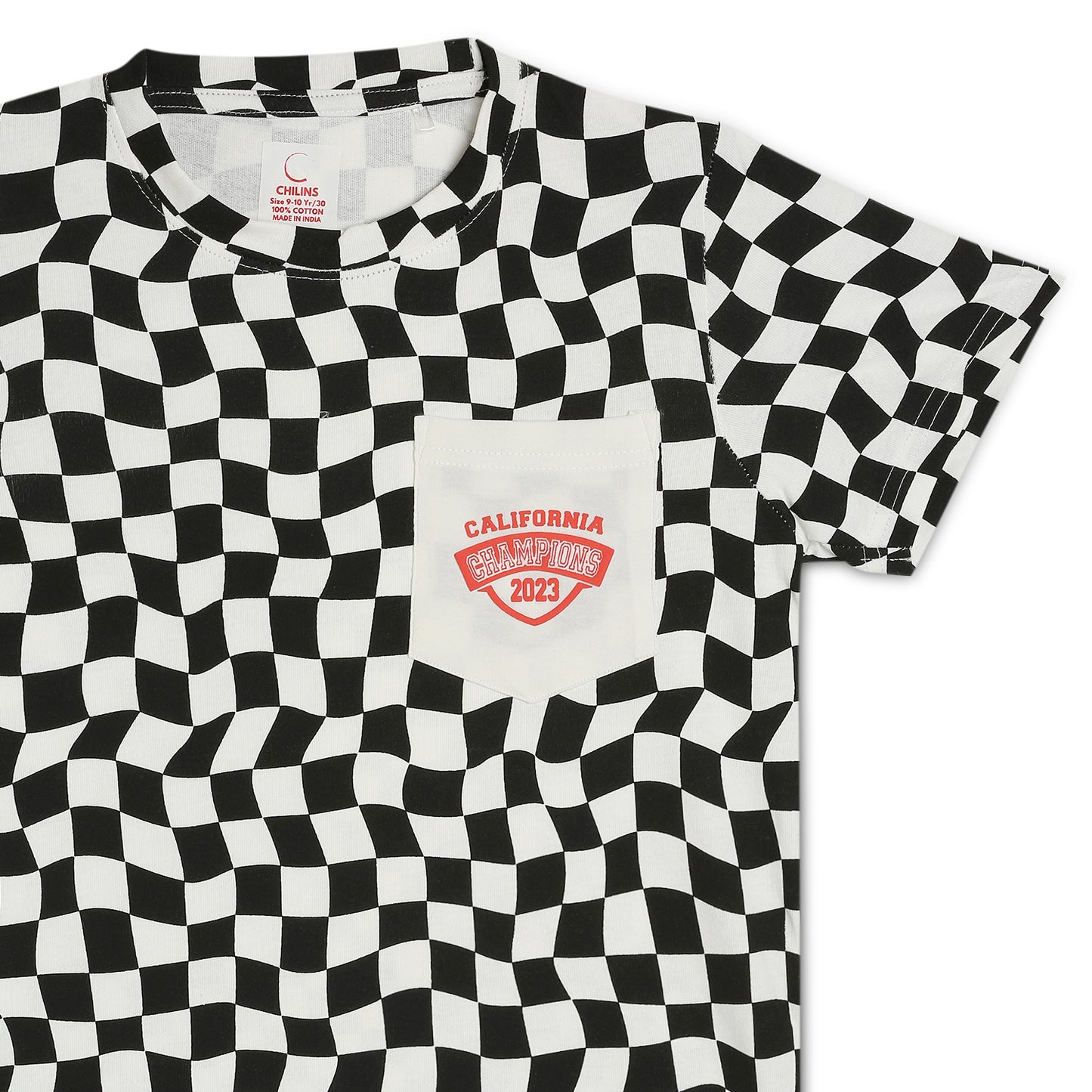 Kids Boy's Girls Regular Round Neck Cotton Fit T-Shirt White Black
