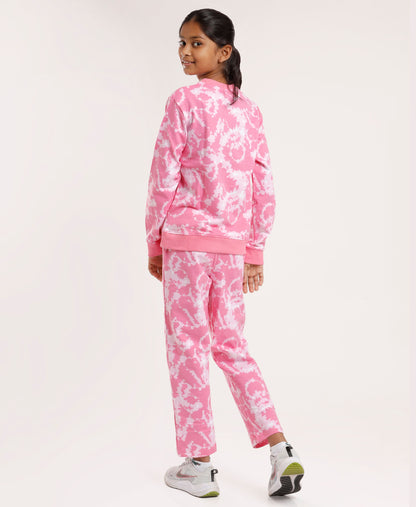 Girls’ Tie-Dye Clothing set |Sweatshirt & Jogger Co-Ord Set |Pink