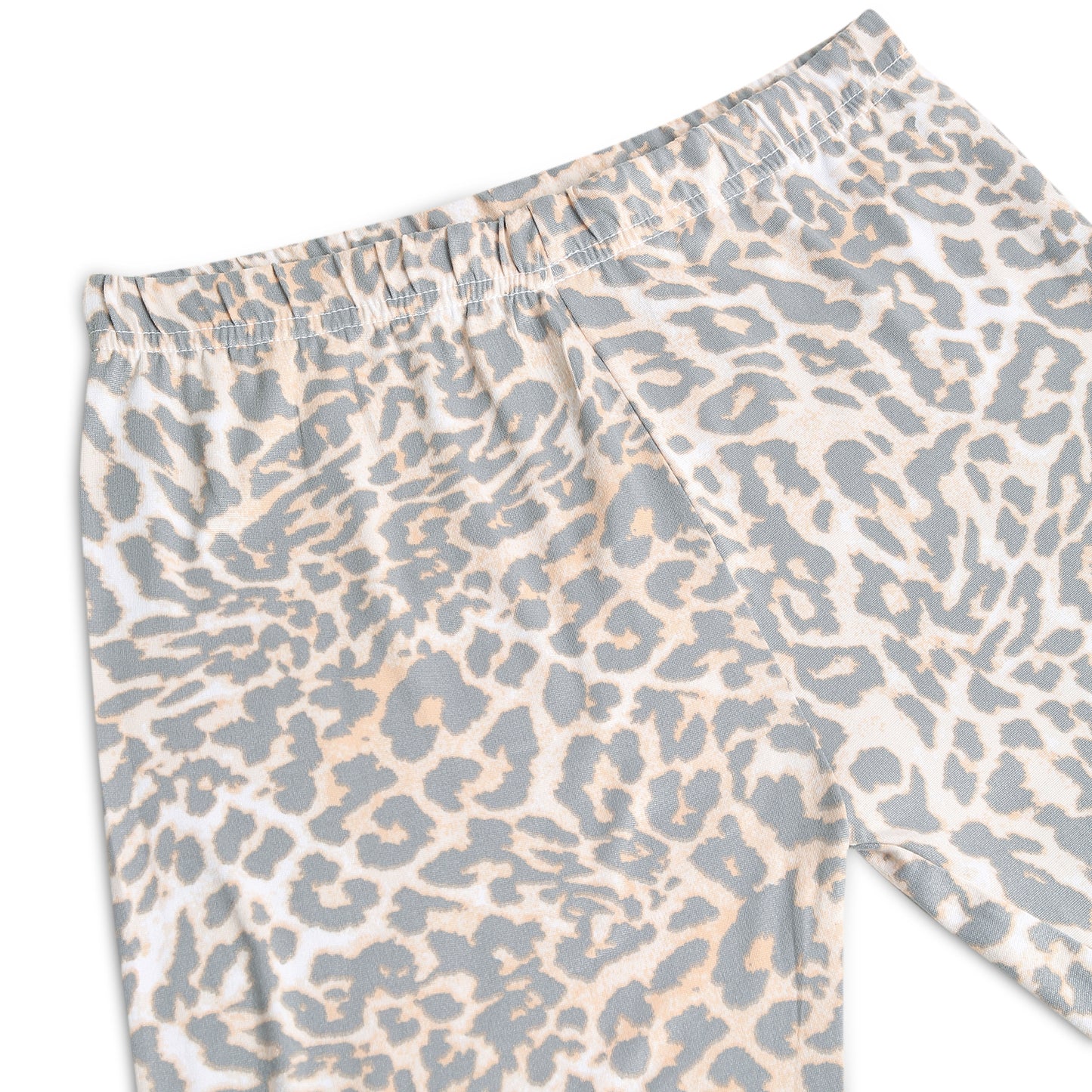 Poly lycra Printed Leggings for Girls Pink
