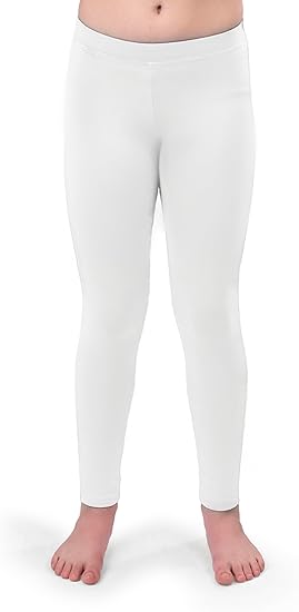 Lycra Cotton Legging for Girls White