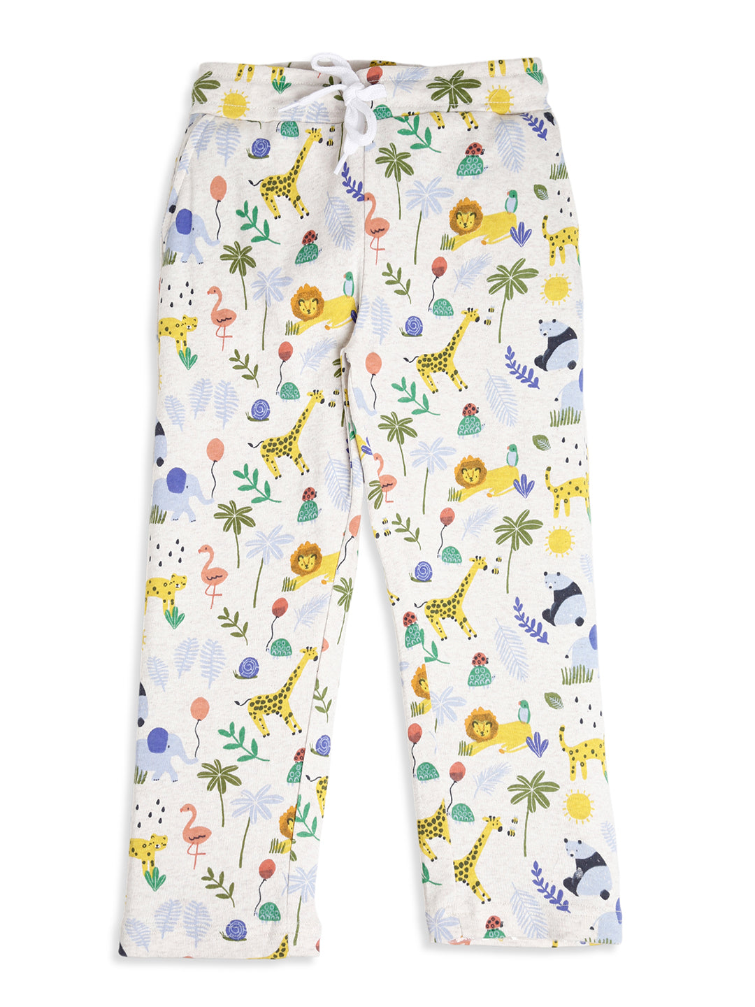 CHILINS Boys Jungle Safari Print Night Suit Set | 100% Pure Cotton Full Sleeve Shirt & Pyjama