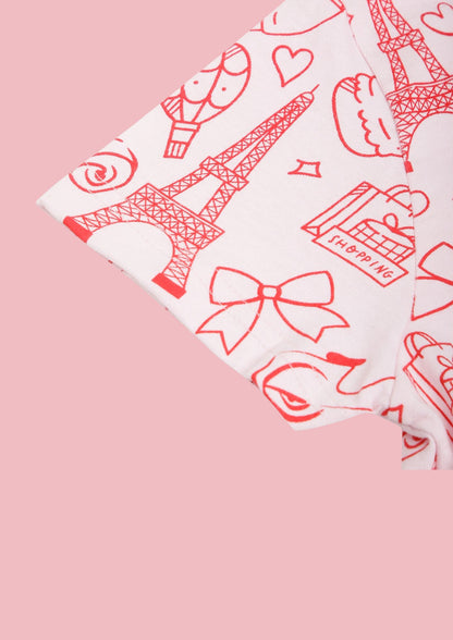 Girls’ Graphic Printed T-Shirt| Crop top | Soft Cotton Casual Tank Top