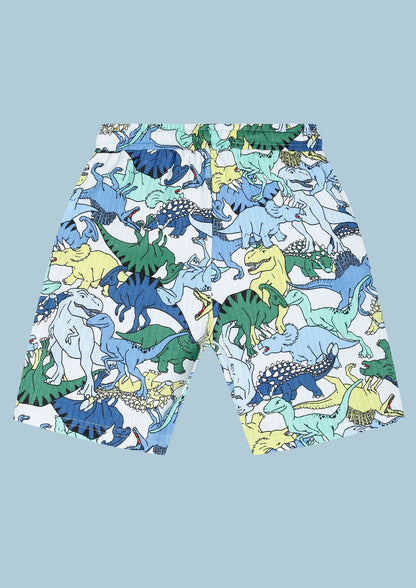CHILINS Kids’ Dinosaur Print T‑Shirt & Shorts Set – Fun Beachwear