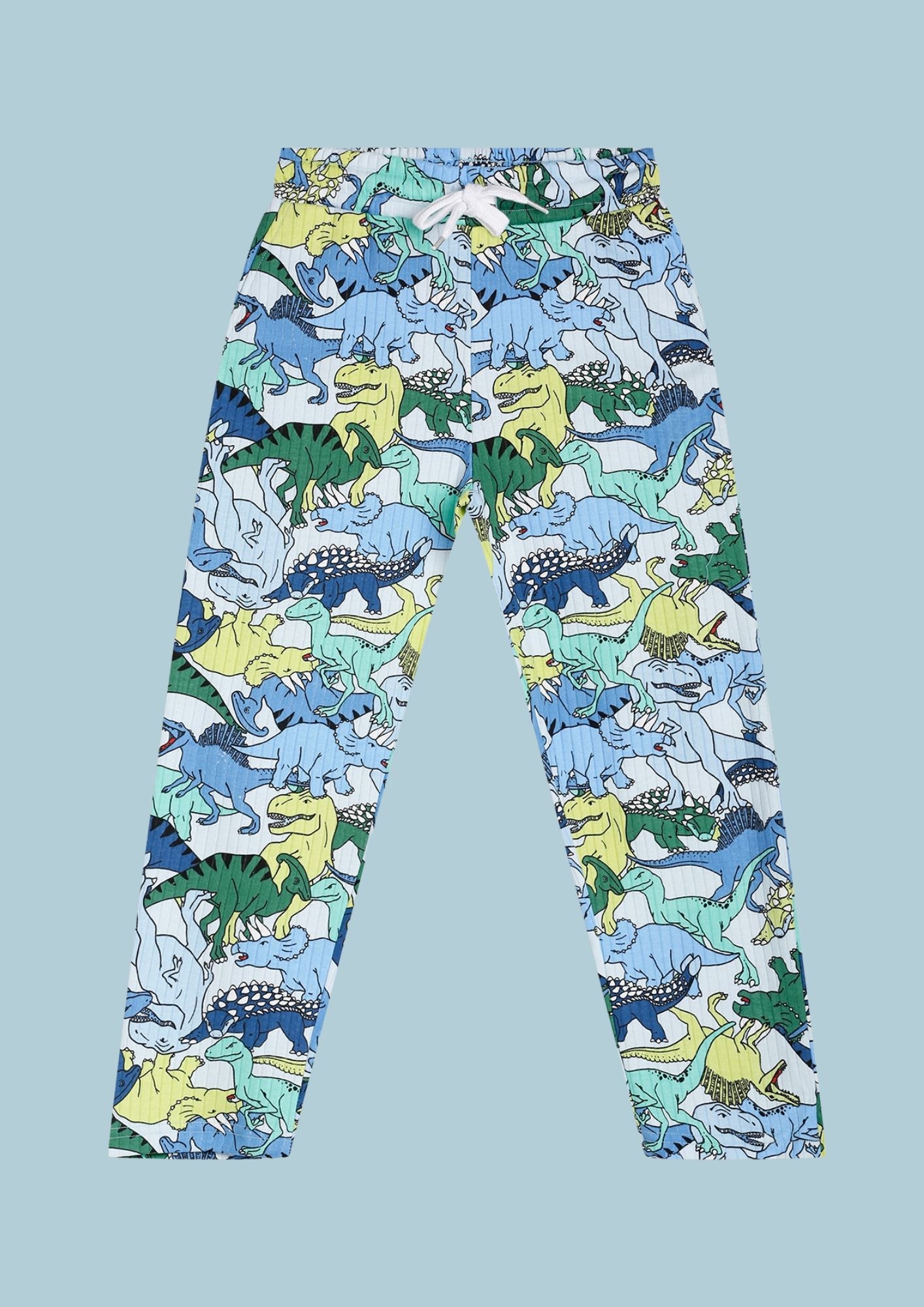 CHILINS Kids’ Dinosaur Print Cotton Pajama Set – 100% Pure Cotton Summer Sleepwear