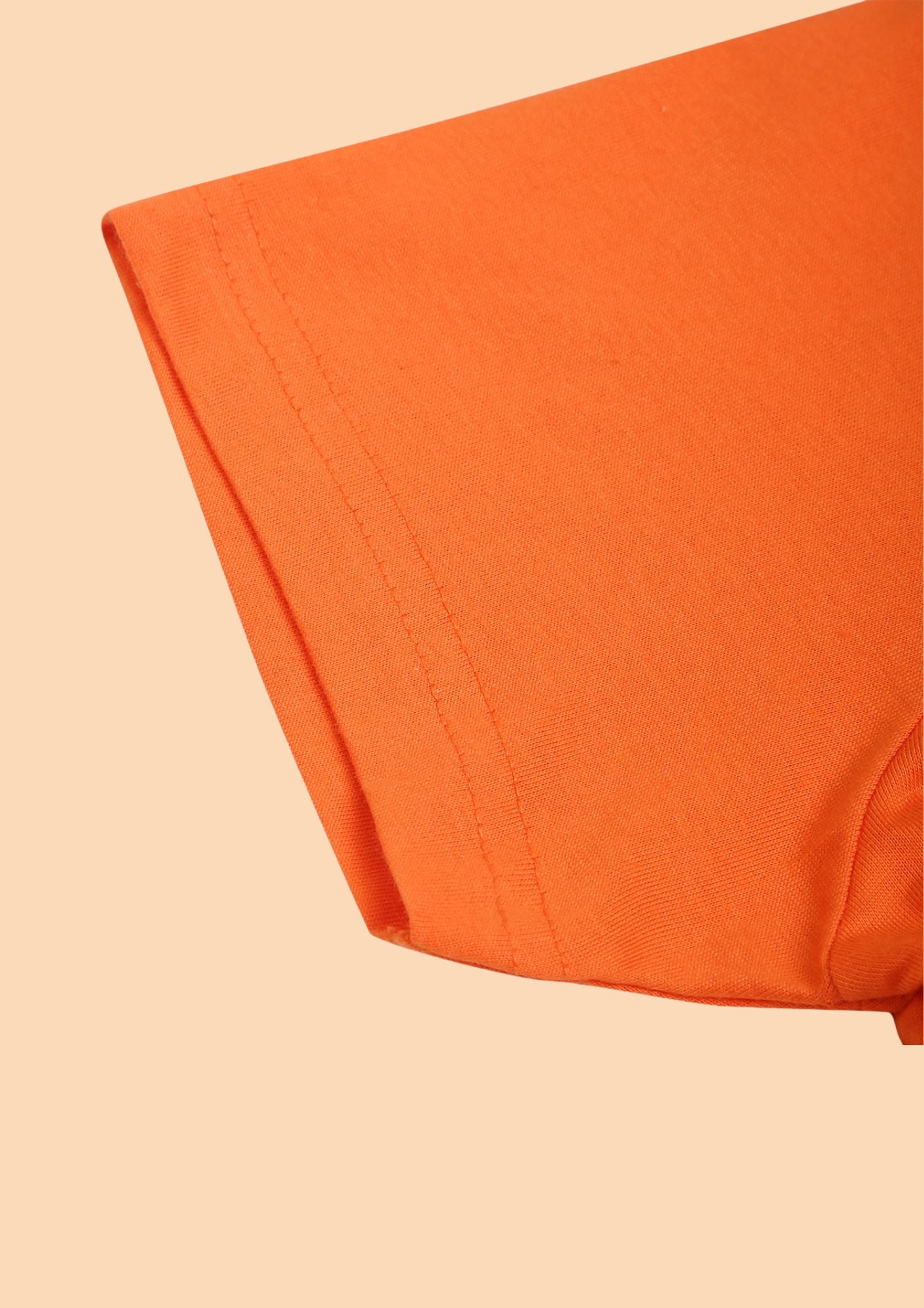 CHILINS Kids’ Orange Cotton T‑Shirt – Soft Crew‑Neck Everyday Wear