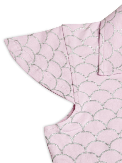 CHILINS Girls Pure Cotton Casual Dress – Golden Print