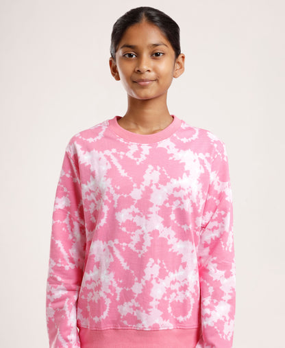 Girls’ Tie-Dye Clothing set |Sweatshirt & Jogger Co-Ord Set |Pink