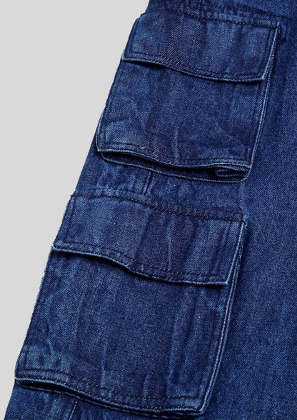 CHILINS Kids’ Blue Baggy Jeans with Logo T‑Shirt – Trendy Casual Wear for Girls