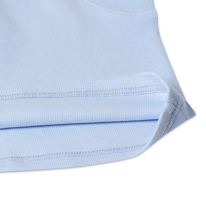 Girl's Solid Crew Neck Ribbed/Knitted Sleeveless Stretchable Slim Fit Crop Tank Top