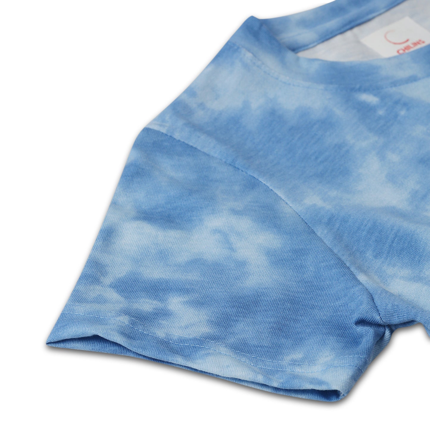Kids Boy's Girls Regular Round Neck Cotton Fit T-Shirt Blue Tie Dye
