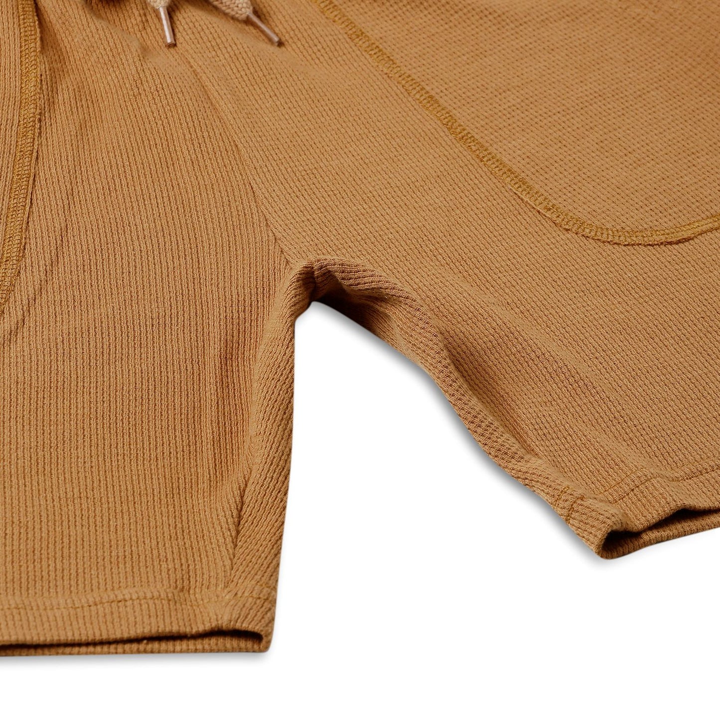 Boy's Cotton Bermuda Shorts with Trending Pocket Design – Brown