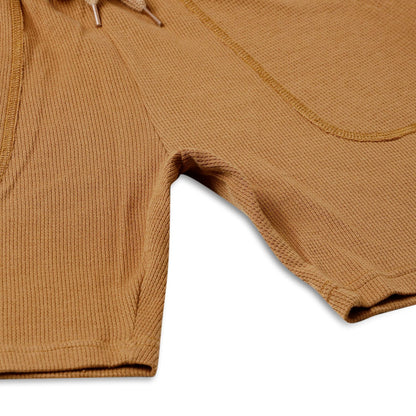 Boy's Cotton Bermuda Shorts with Trending Pocket Design – Brown