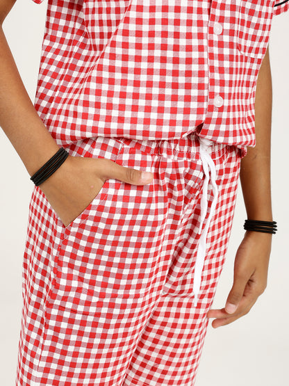 CHILINS Girls Shirt & Shorts Night Dress  Pure Cotton Sleepwear