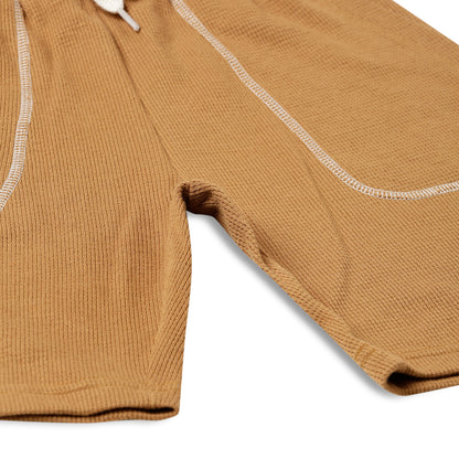 Boy's Cotton Bermuda Shorts with Trending Pocket Design – Brown White