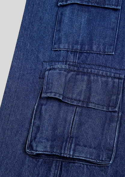 CHILINS Kids’ Blue Baggy Jeans with Logo T‑Shirt – Trendy Casual Wear for Girls