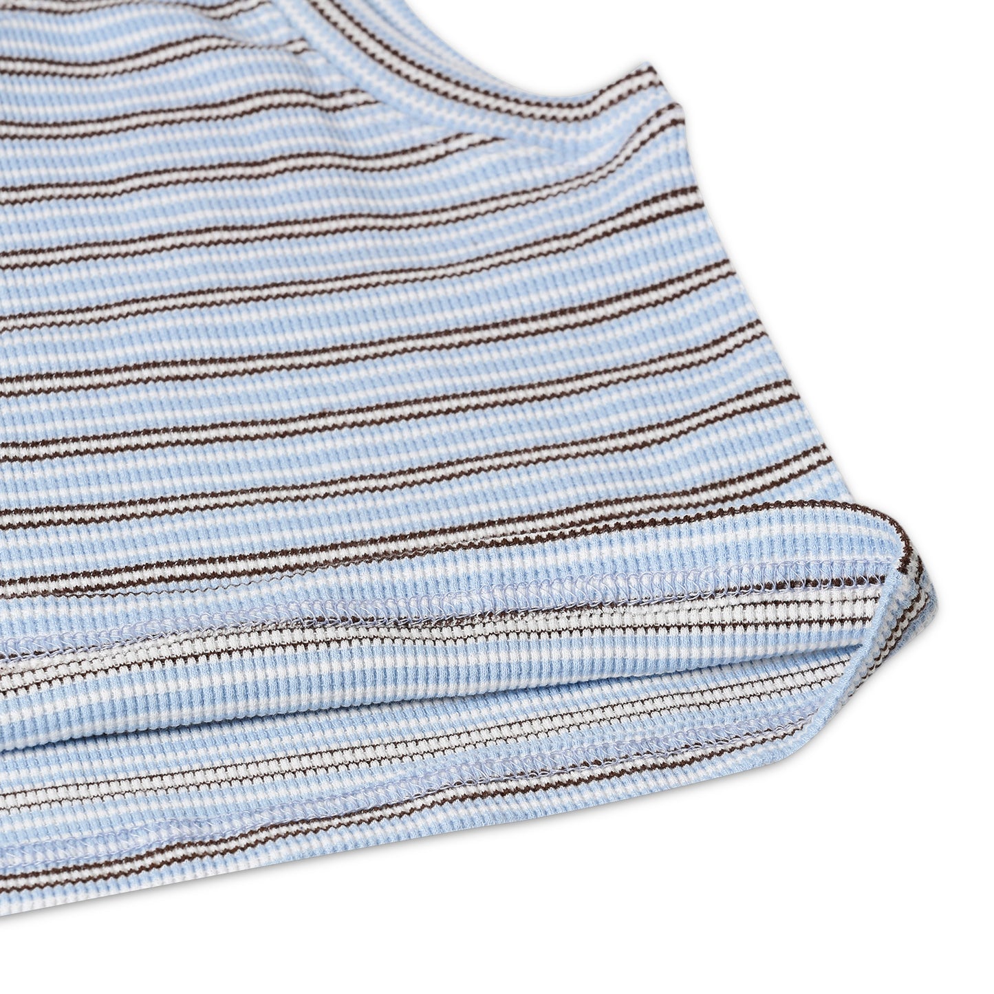 Girl's Solid Crew Neck Ribbed/Knitted Sleeveless Stretchable Slim Fit Crop Tank Top