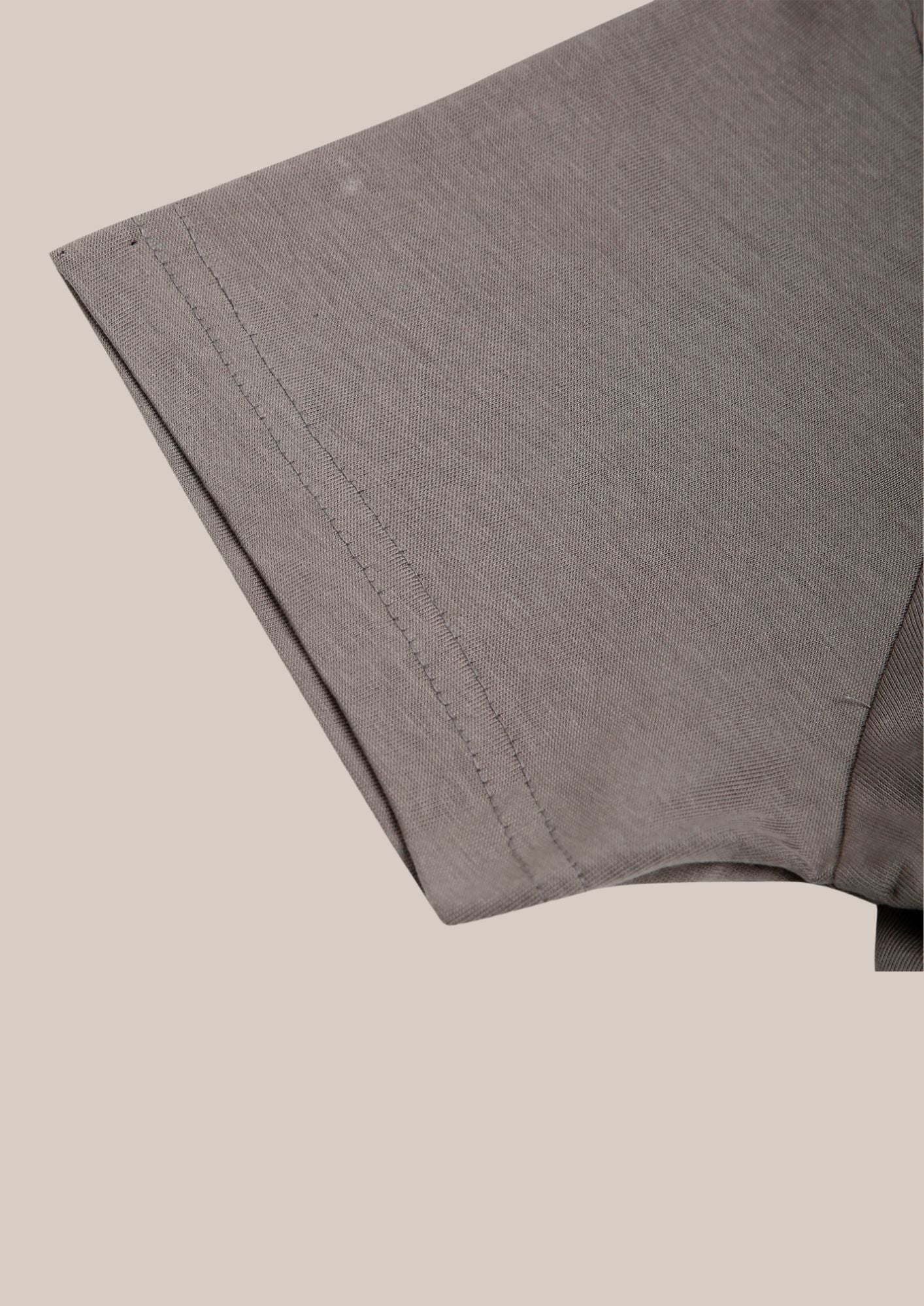 CHILINS Kids’ Mehandi Grey Cotton T‑Shirt – Soft Crew‑Neck Everyday Wear