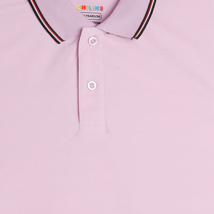 Boys Polo Solid Tshirt Polyester Lavender