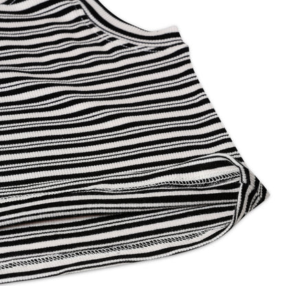 Girl's Solid Crew Neck Ribbed/Knitted Sleeveless Stretchable Slim Fit Crop Tank Top