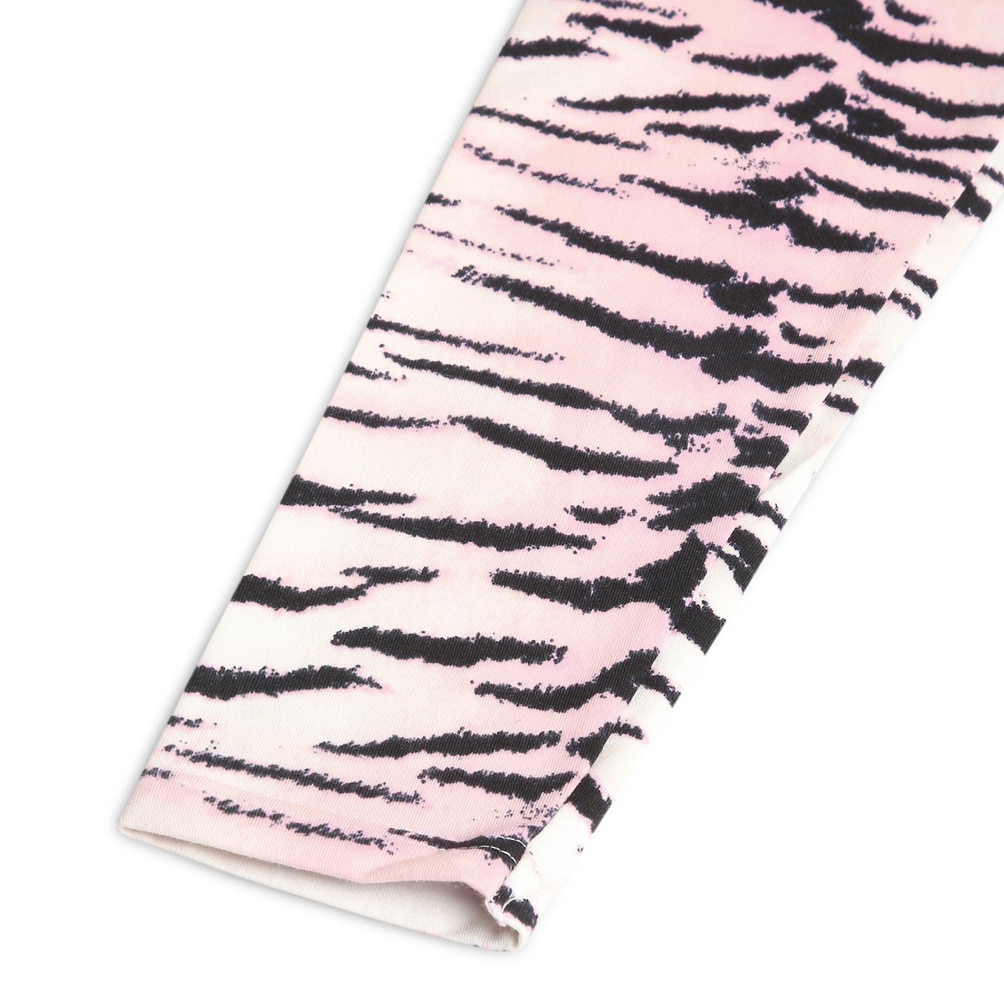 Poly lycra Printed Leggings for Girls Pink