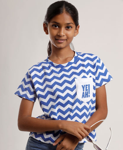 Girls’ Graphic Printed T-Shirt| Crop top | Slogan Tee | Soft Cotton Casual Top for Kids