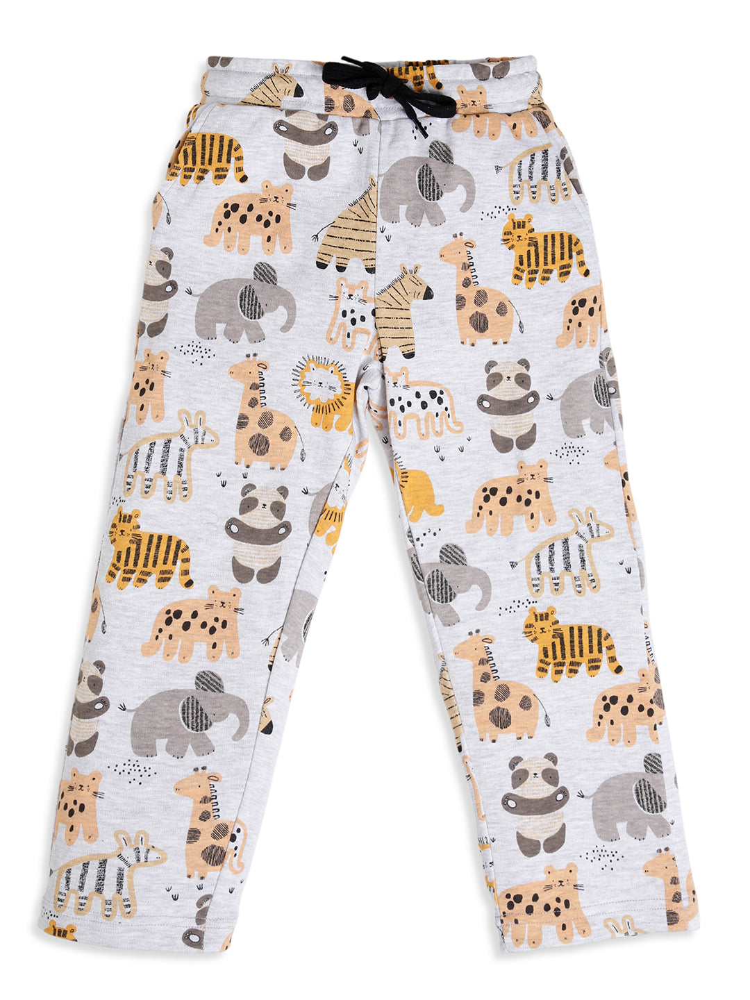 CHILINS Boys Jungle Animal Print Night Suit Set | 100% Pure Cotton Full Sleeve Shirt & Pyjama