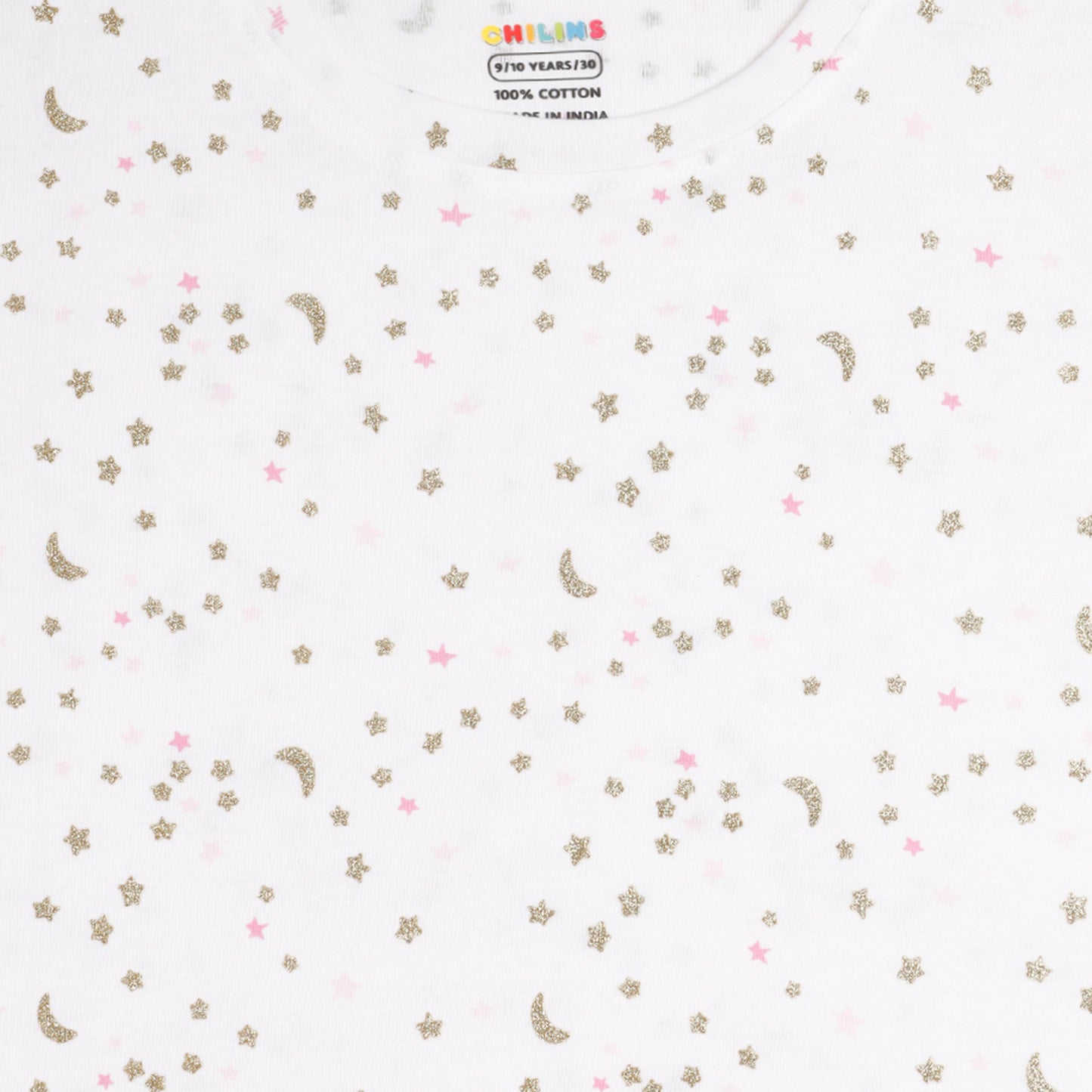 Girls Christmas Special Round Neck Cotton Tshirt