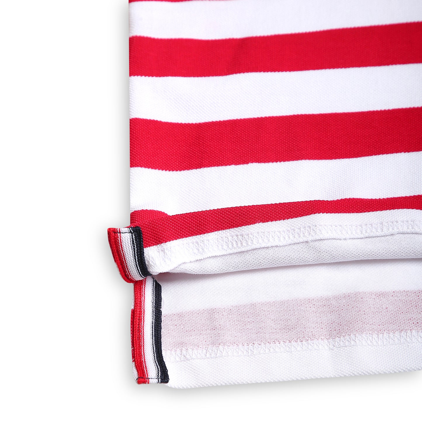 Chilins Kids Striped Polo Tshirt, Color - Red