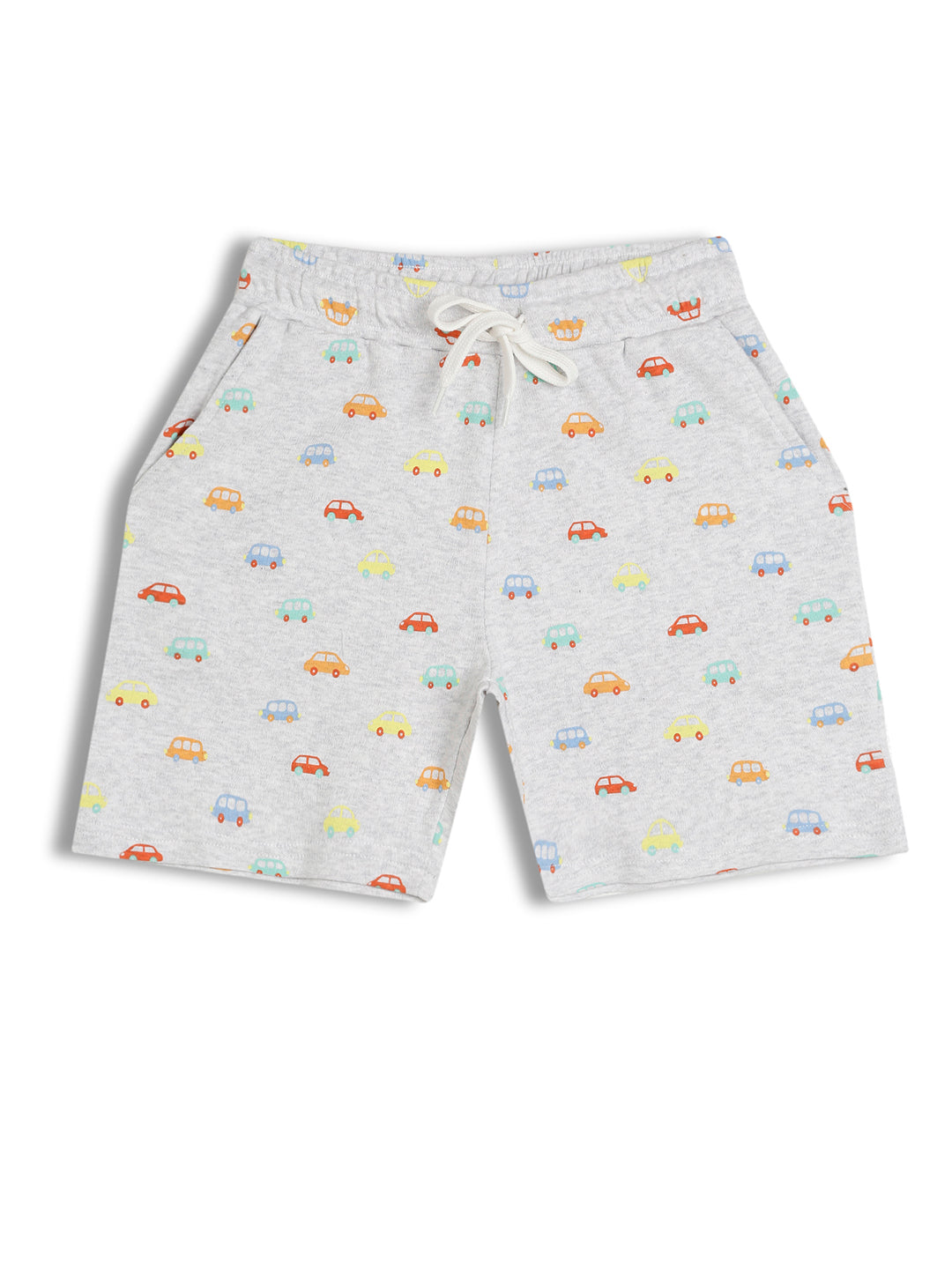 CHILINS Kids Pure Cotton Printed T-Shirt & Shorts Set | Car Print Co-Ord Set