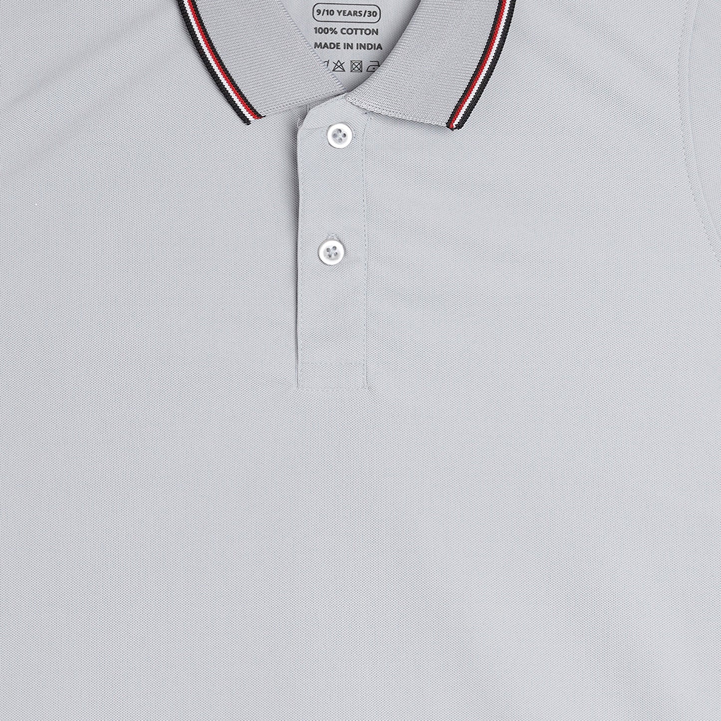 Boys Polo Solid Tshirt Polyester Grey