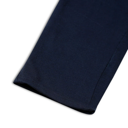 Boys Regular Fit Mid-Rise Cotton Track Pants with Stylish Pockets – Navy Blue