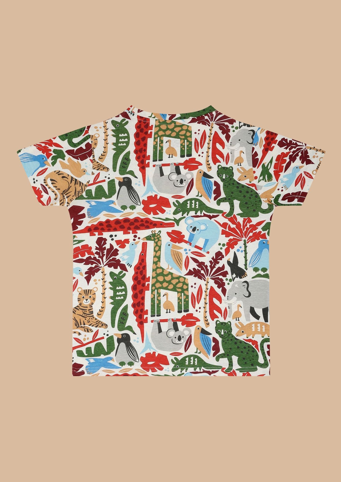 CHILINS Kids’ Pure Cotton Animal Print Shirt & Shorts Set – Vibrant Outdoor Wear